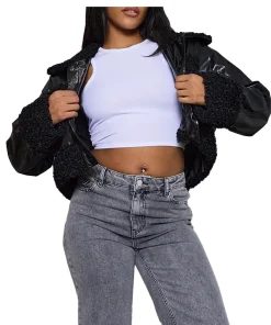 womens-black-faux-leather-cropped-jacket