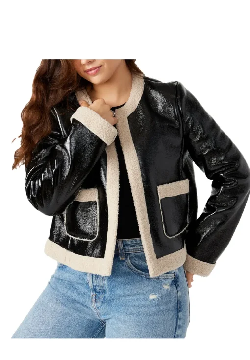 womens-black-faux-leather-open-sherpa-jacket