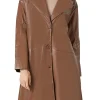 womens-brown-vegan-leather-trench-coat