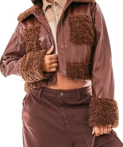 womens-chocolate-faux-leather-cropped-jacket