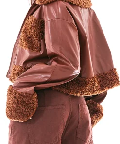 womens-chocolate-faux-leather-cropped-jacket