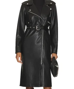 womens-faux-leather-black-coat