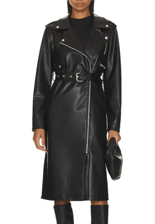 womens-faux-leather-black-coat