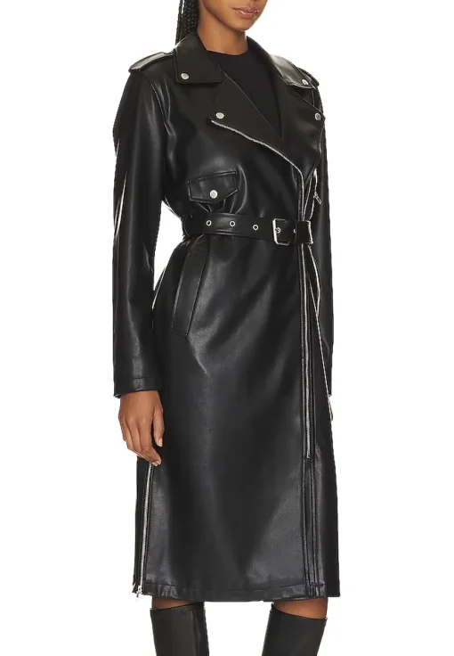 womens-faux-leather-black-coat