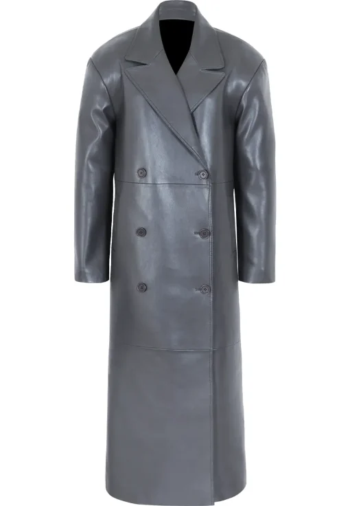 womens-faux-leather-grey-trench-coat