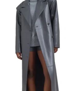 womens-faux-leather-grey-trench-coat