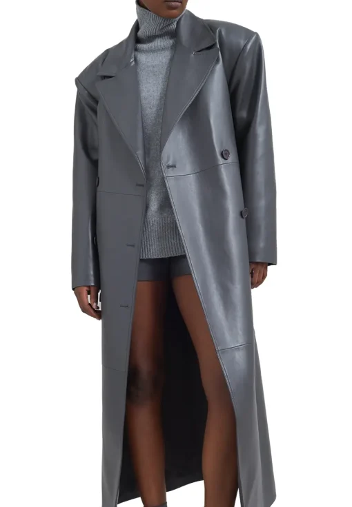 womens-faux-leather-grey-trench-coat
