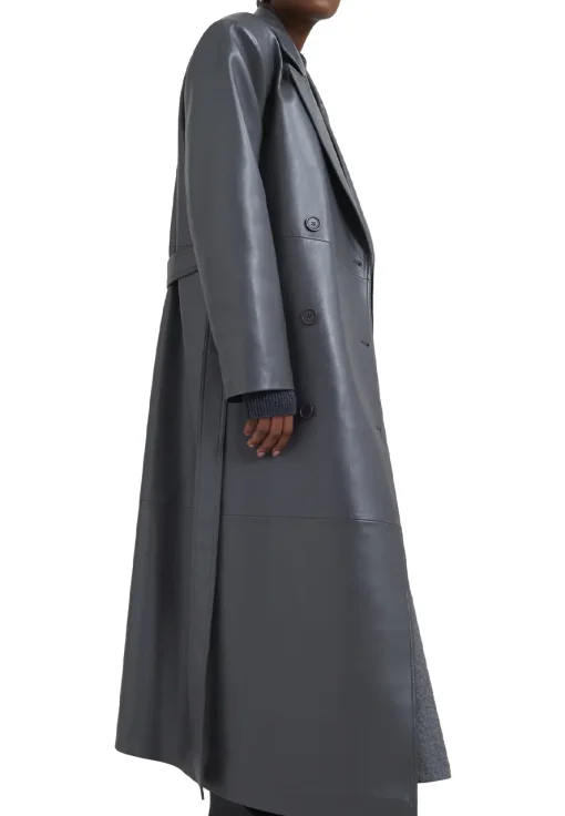 womens-faux-leather-grey-trench-coat
