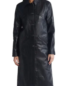 womens-faux-leather-trench-black-coat