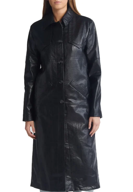 womens-faux-leather-trench-black-coat