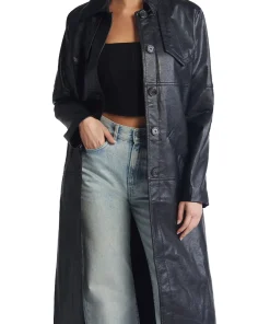 womens-faux-leather-trench-black-coat