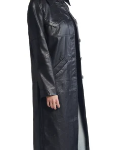 womens-faux-leather-trench-black-coat