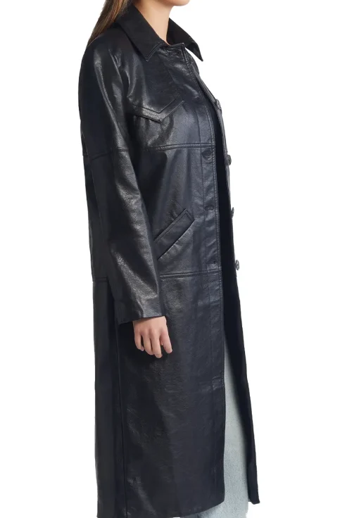 womens-faux-leather-trench-black-coat