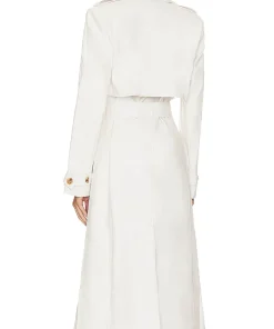 womens-ivory-faux-leather-trench-coat