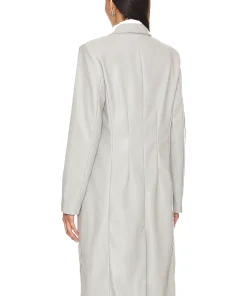 womens-light-grey-faux-leather-trench-coat