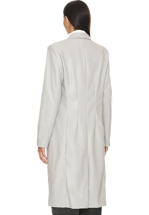 womens-light-grey-faux-leather-trench-coat
