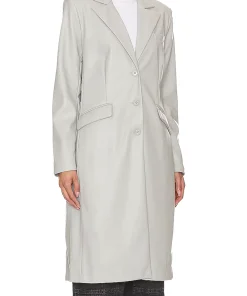 womens-light-grey-faux-leather-trench-coat