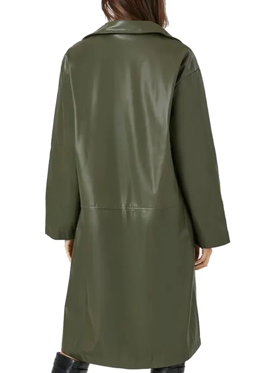 womens-olive-faux-leather-coat