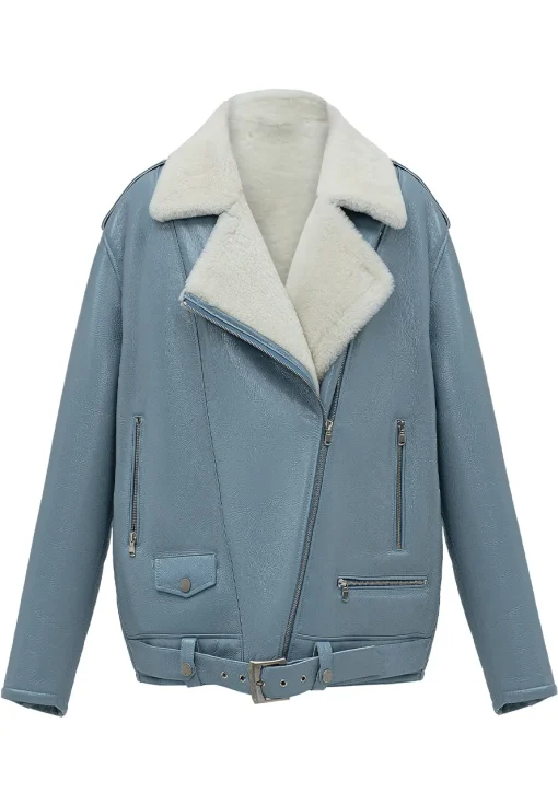 womens-shearling-blue-faux-leather-jacket