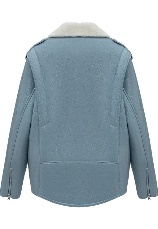 womens-shearling-blue-faux-leather-jacket