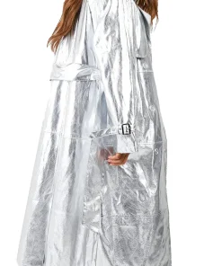 womens-silver-faux-leather-maxi-trench-coat