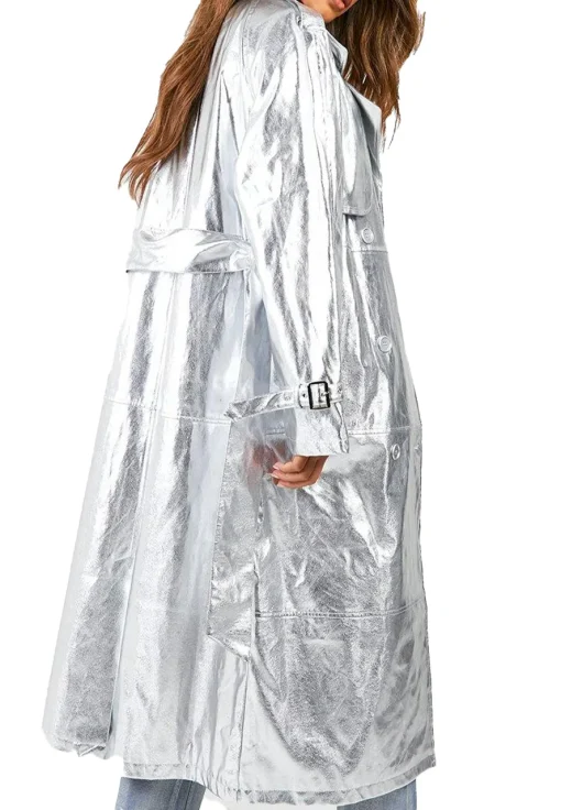 womens-silver-faux-leather-maxi-trench-coat