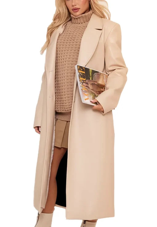 womens-stone-faux-leather-longline-coat