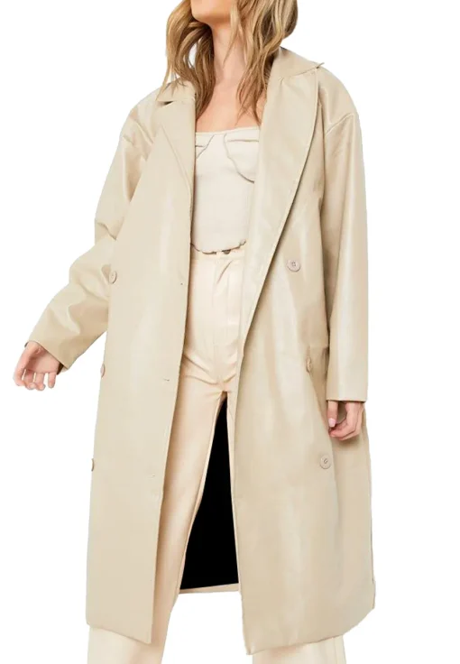 womens-stone-faux-leather-trench-coat