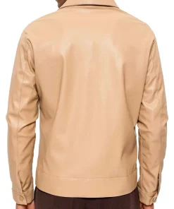 mens-faux-leather-beige-jacket