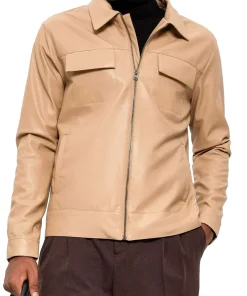 mens-faux-leather-beige-jacket
