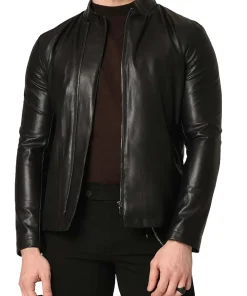 mens-stand-collar-faux-leather-black-jacket