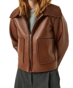 womens-brown-faux-leather-long-sleeves-jacket