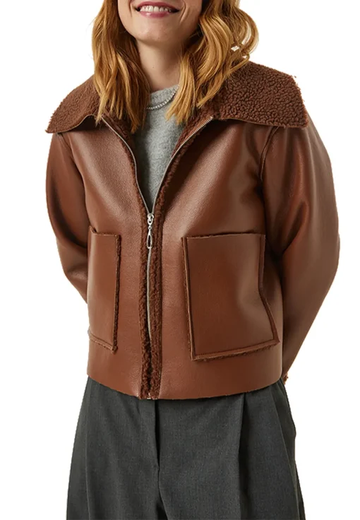 womens-brown-faux-leather-long-sleeves-jacket