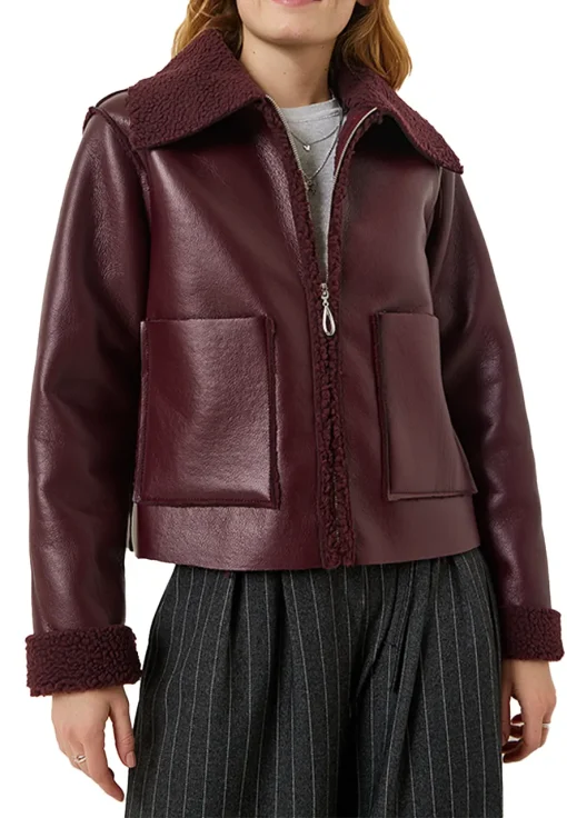womens-burgundy-faux-leather-long-sleeves-jacket