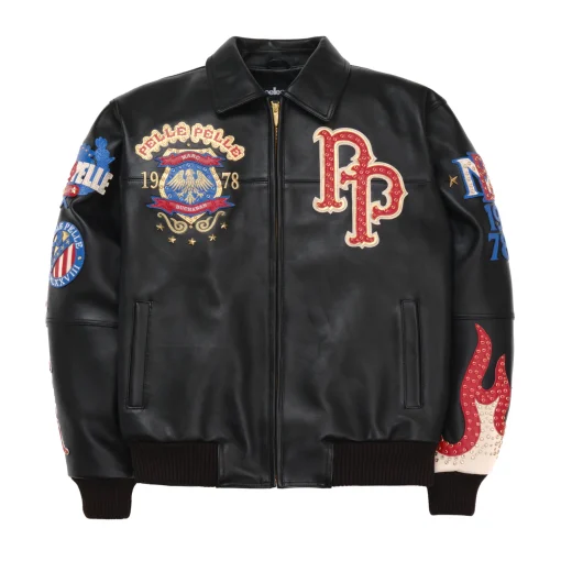black-leather-pelle-pelle-jacket