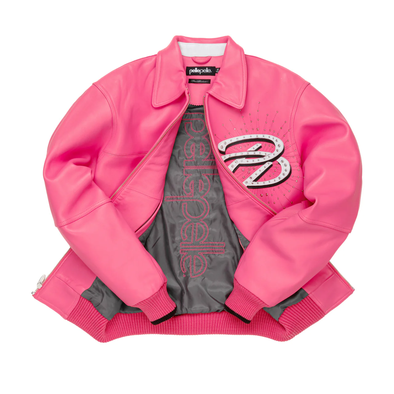 Greatest Of All Time Pink Pelle Pelle Leather Jacket