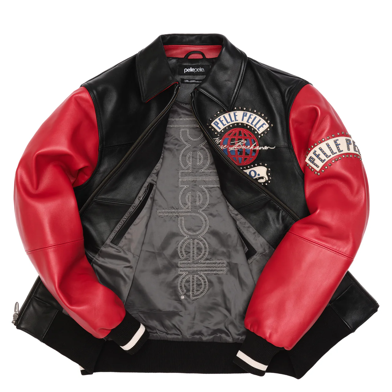 Mens Black Leather Pelle Pelle 78 Jacket 3 pelle-pelle-leather-bomber-jacket