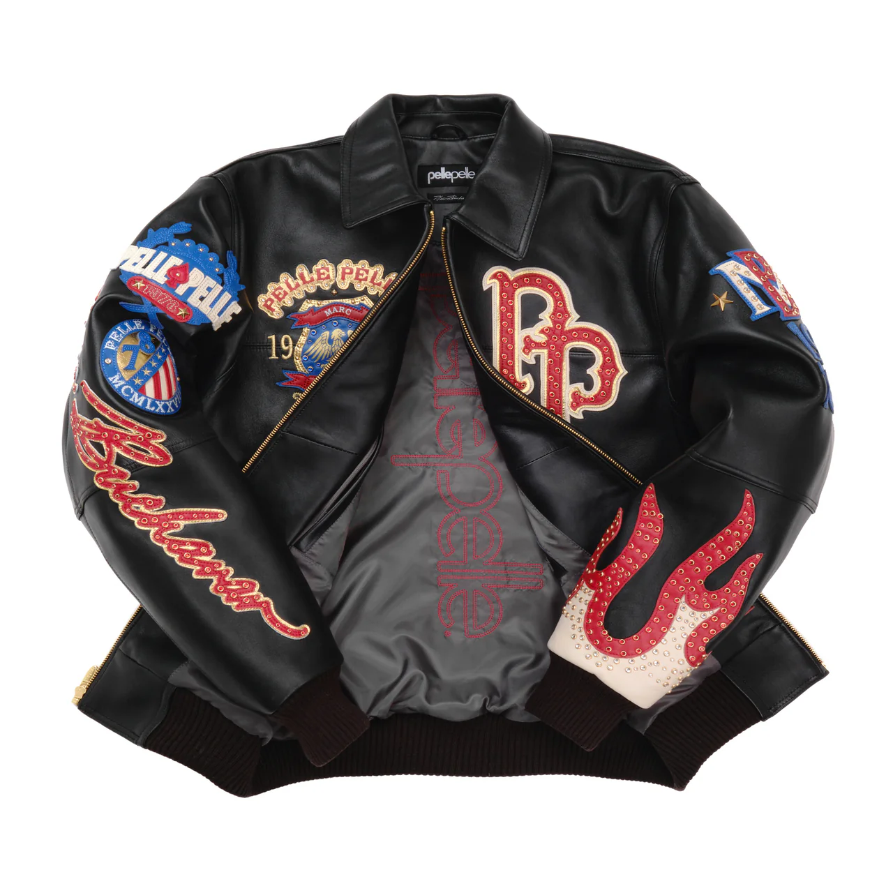 World Famous Black Leather Pelle Pelle Jacket 3 pelle-pelle-leather-jacket-black