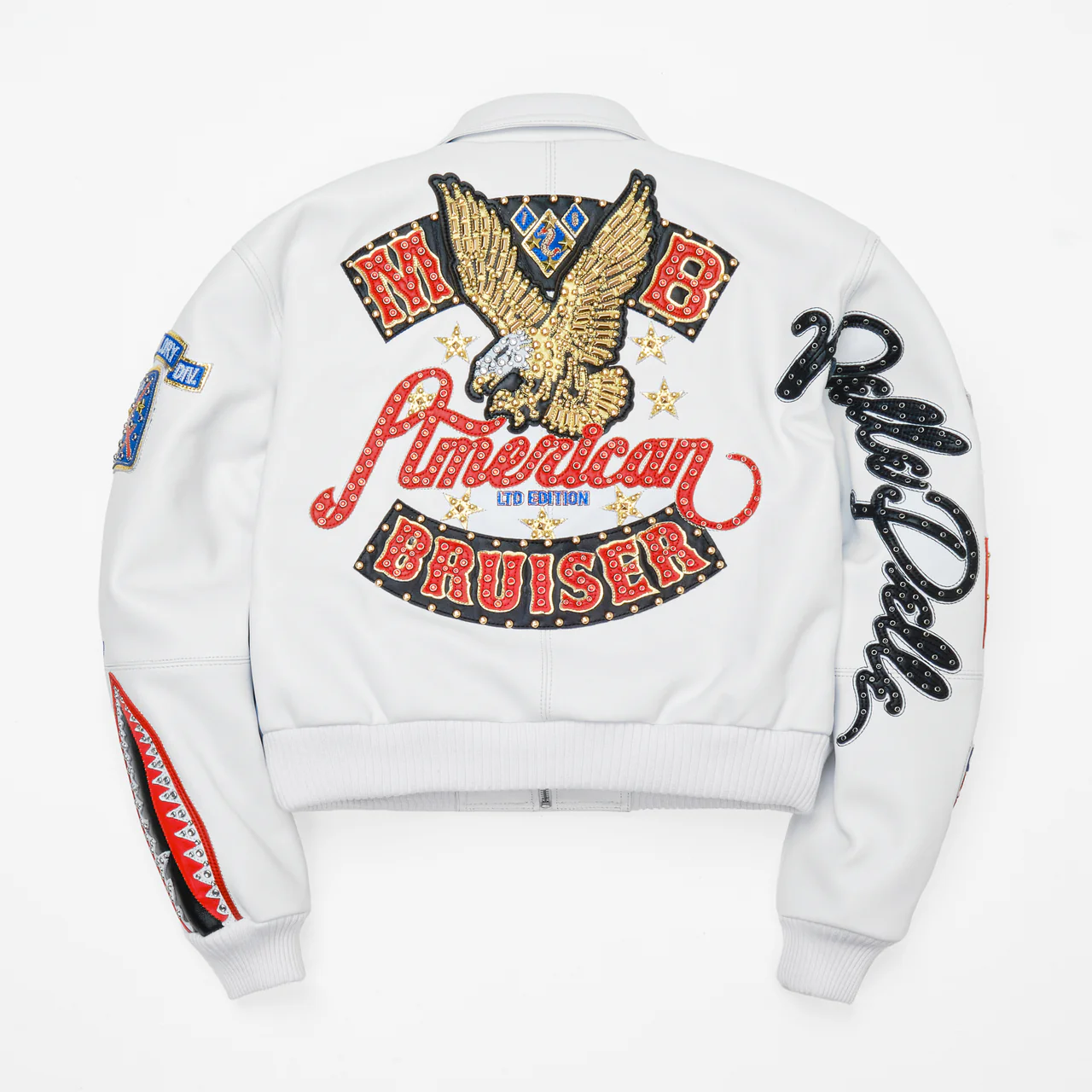 Womens American Bruiser Pelle Pelle White Jacket 2 white-pelle-pelle-jacket