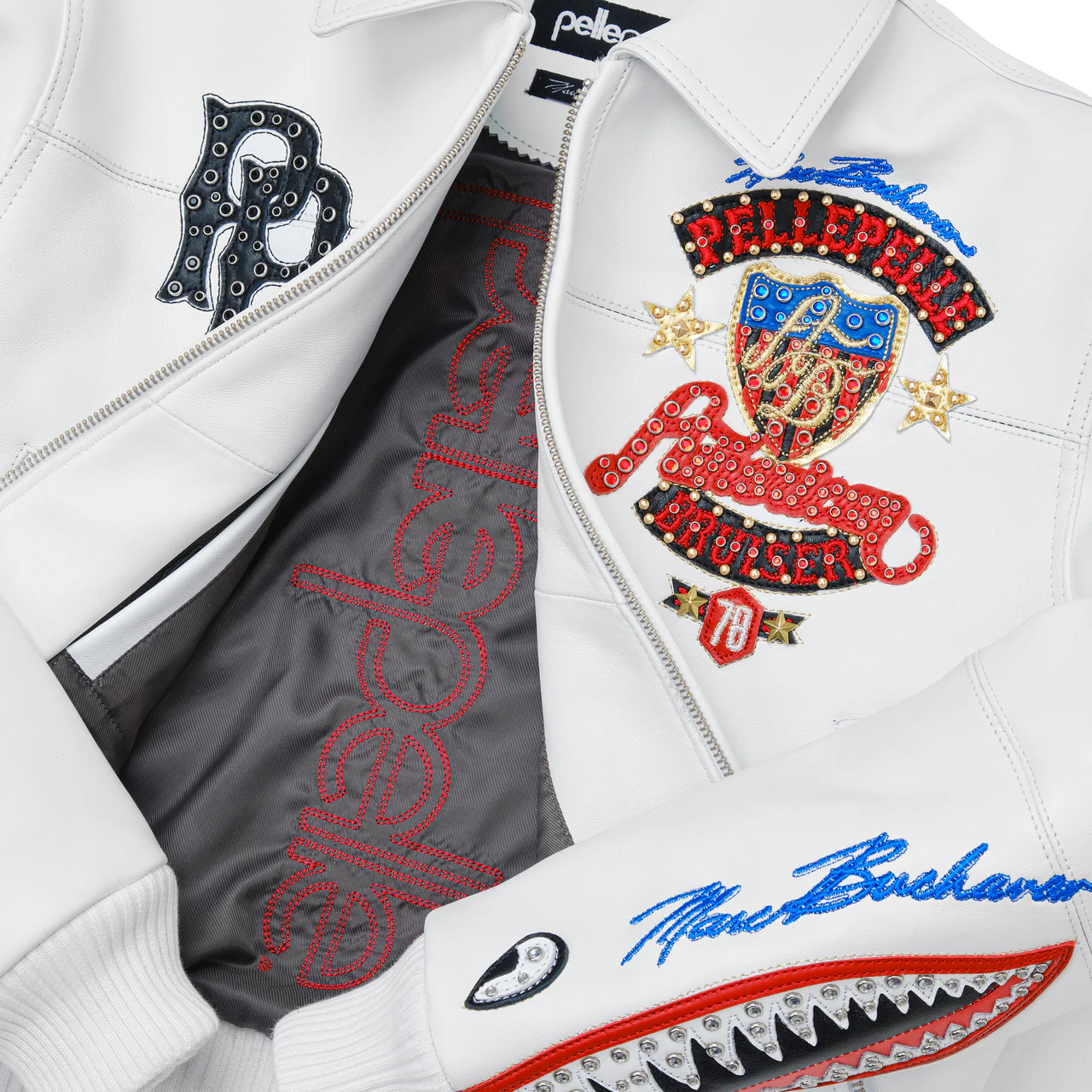 Womens American Bruiser Pelle Pelle White Jacket 5 white-pelle-pelle-leather-jacket