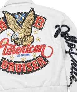 Womens American Bruiser Pelle Pelle White Jacket 12 womens-crop-jacket