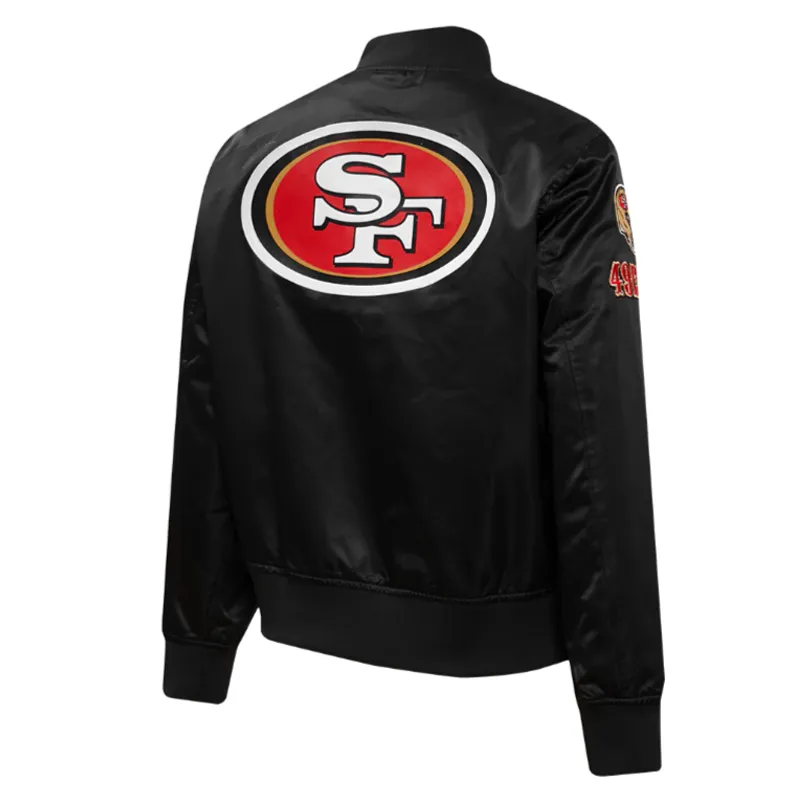 San Francisco 49ers Red Satin Jacket 8 49ers-black-satin-jacket