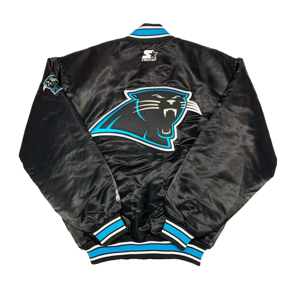 NFL Rare Black Carolina Panthers Satin Jacket 2 carolina-panthers-satin-jacket