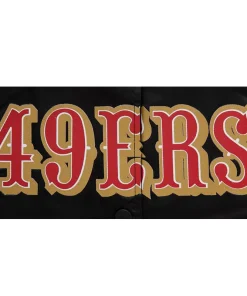 San Francisco 49ers Red Satin Jacket 25 classic--49ers-black-bomber-satin-jacket