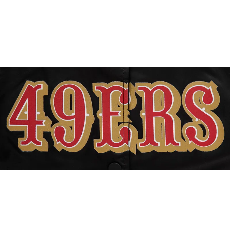 San Francisco 49ers Red Satin Jacket 12 classic--49ers-black-bomber-satin-jacket