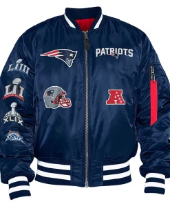 new-england-patriots-blue-satin-bomber-jacket