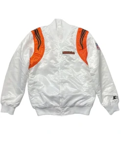 NFL Black and White Bengals Satin Jacket 8 nfl-bengals-satin-jacket
