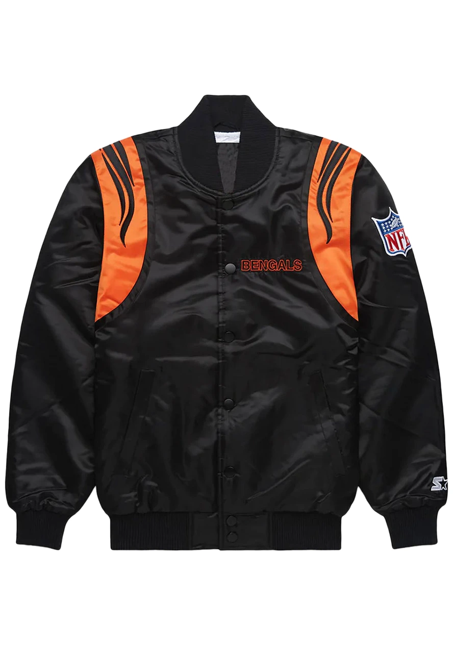 NFL Black and White Bengals Satin Jacket 4 nfl-black-bengals-satin-jacket