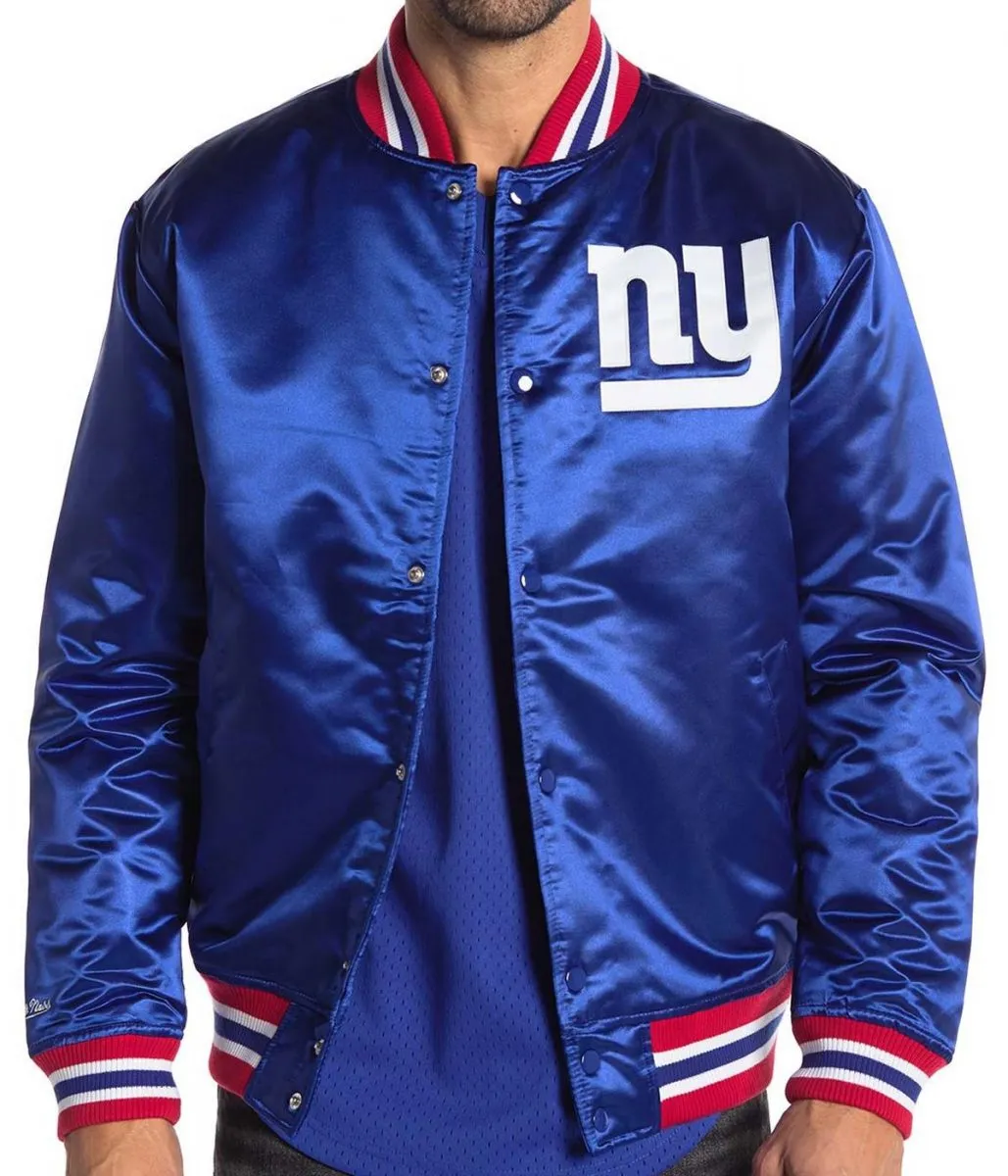 NFL Blue Satin NY Giants Varsity Jacket 3 nfl-ny-giants-varsity-jacket
