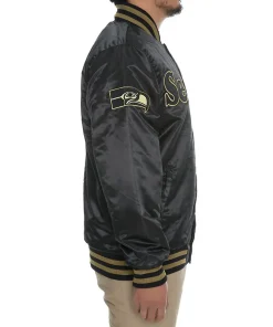 NFL Seattle Seahawks Satin Jacket 14 nfl-seattle-seahawks-black-satin-jacket